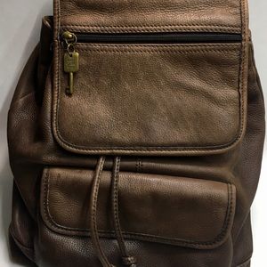 Vintage Leather Fossil back pack